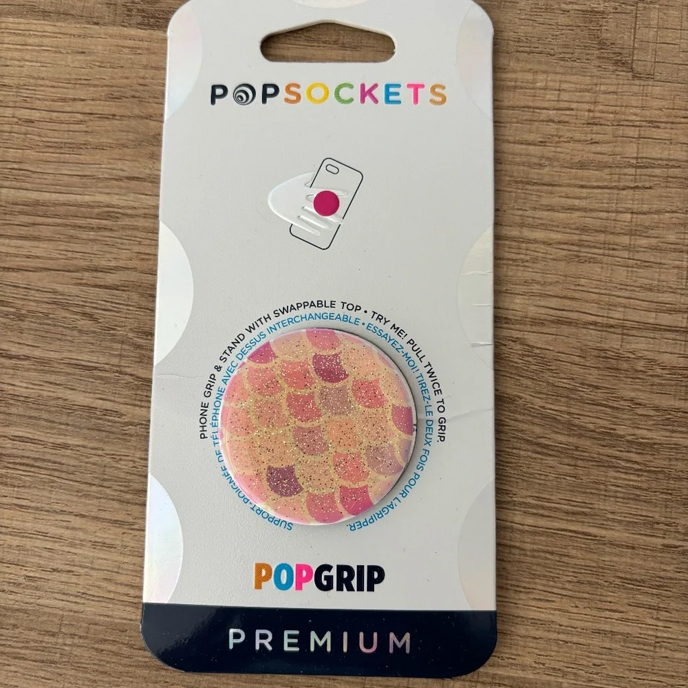 Popsockets Premium Glitter ✨ Pink Mermaid Phone Holder PopSocket Pop Socket